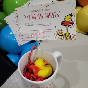 Duck Donuts - Coffee Mug & 2 - 1/2 Dozen Certificates - $36